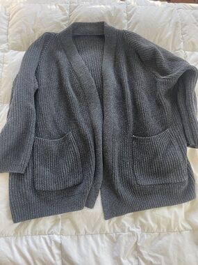 Cozy Open-Front Women's Cardigan Sweater - Gray